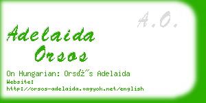 adelaida orsos business card